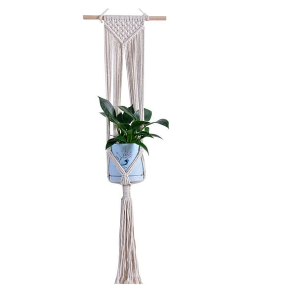 Plant Pot Hanger Sturdy Macrame Jute Hanging Planter For Home Decor